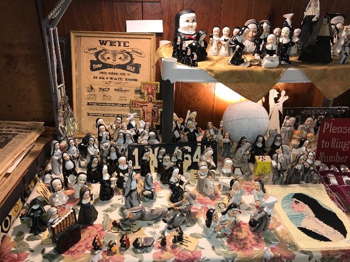 Collection of Nun And Religious Figurines 