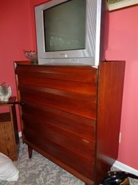 Chest of drawers and TV