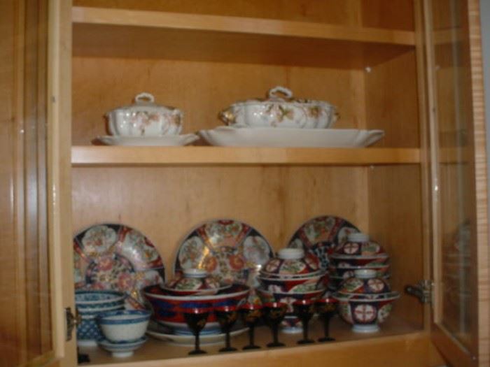 Some of the MANY pieces of china, porcelains, and other