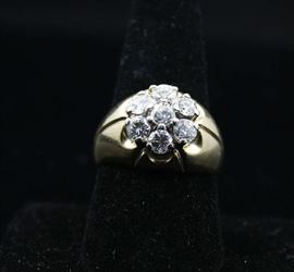 Mens 14K Gold & 3.5 cts of Diamonds
