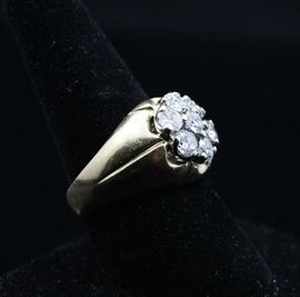 Mens 14K Gold & 3.5 cts of Diamonds