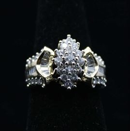 14K Gold Ring with .95 TCW diamonds