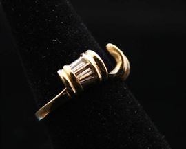 14K Gold & Diamond Ring Guard