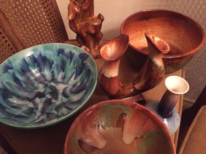 Robert Dryden vintage pottery, serving pieces, bowls and vases 