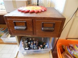  2 drawers library card cabinet