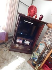 tvs and cabinet