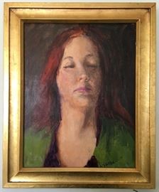 "Judy", Oil on Canvas Portrait by J. Yamada