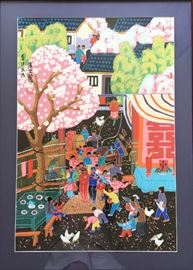 Large Painting of Chinese Village Wedding