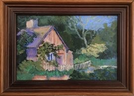 "Descanso Garden", Acrylic on Board, By Rosemary Bandes, 4"X 6"