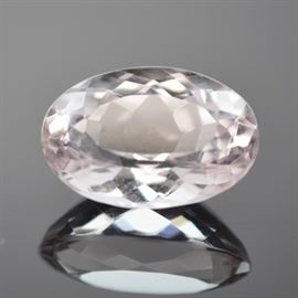 Loose 4.29 CT Natural Morganite Gemstone: A loose natural 4.29 ct morganite gemstone.