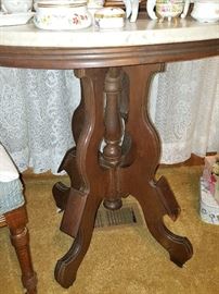 Carrera Marble Top Victorian Table