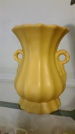 Matt Glazed Yellow Vase
