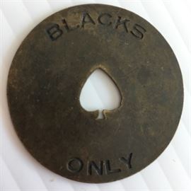 Early 20th century Black Americana brothel token. 