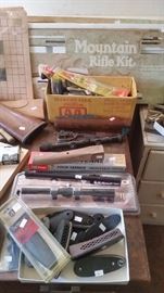 several mec reloaders in 12 gauge, 20 gauge and 410 gauge and loads of reloading items, scales, reamers, cleaning kits, scopes, gun parts and more.