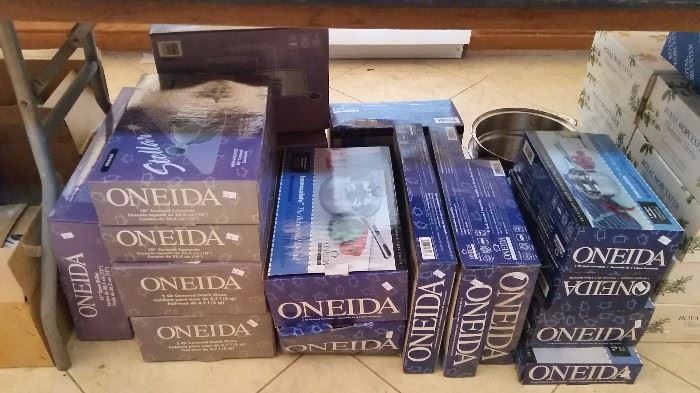 new old stock of oneida cookware - fantastic pieces!