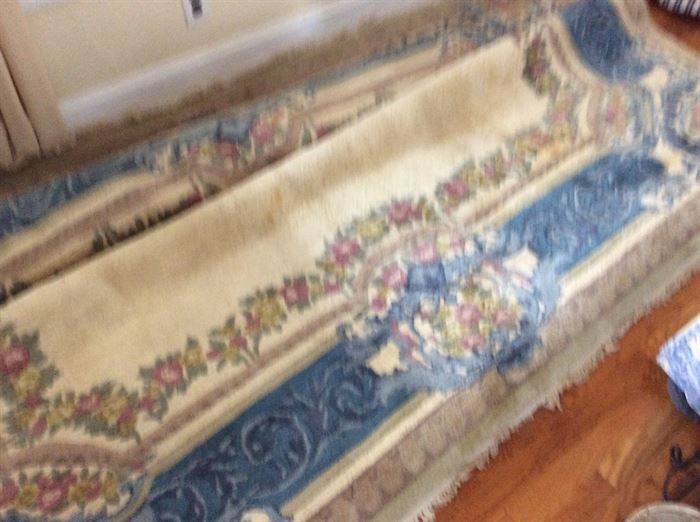 Large Room-Size Sculpted Chinese Wool Rug