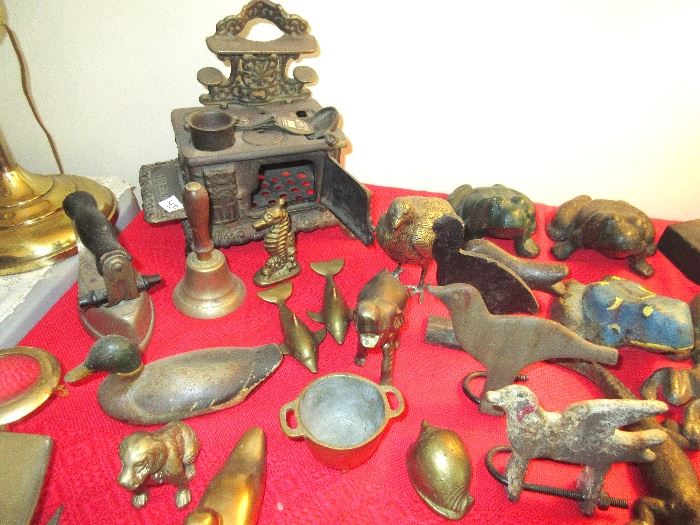 Old iron and brass items