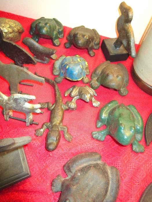 cast iron frogs, etc