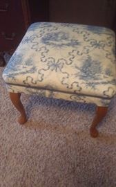 Country French fabric. Stool
