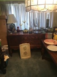 BUFFET AND VINTAGE GLASS