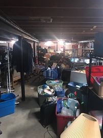 AND THE FIRST SHOT OF THE BASEMENT PACKED WITH NEW ITEMS.