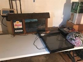 ONE OF MANY VINTAGE BAR SIGNS. THIS IS A HAMMS REVOLVING PICTURE BAR SIGN