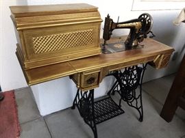 antique Singer sewing machine. repainted