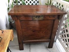Antique thick solid wood side cabinet