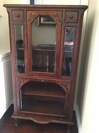 solid wood display cabinet