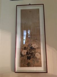 Japanese Antique water color frame.                                 circa early 1800s. cultural heritage. museum quality