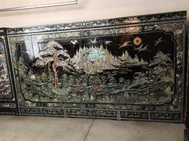 Gorgeous, Museum quality Art armoire cabinet.                     
3pcs to complete. each pc size  - L 46 x H80.                        solid wood with mother of pearl and other shell inlay and natural black lacquered. bought at more than 25k     Please come to see how beautiful it is!!!!!!!!!!!!!!! 