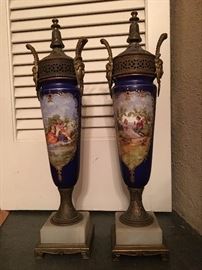 Antique French vases. circa late 1800.
