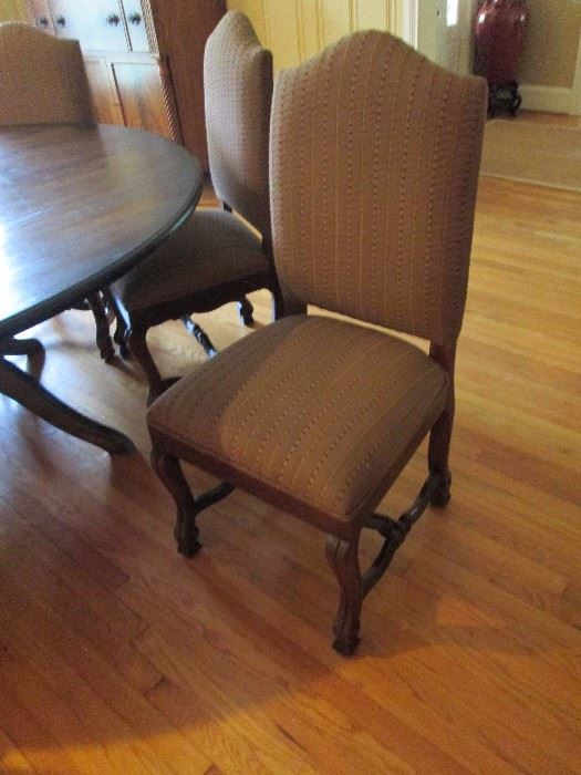 Cloase up of dining room chairs