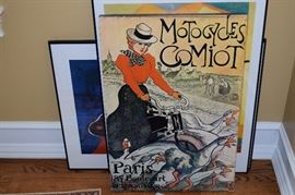 Motocycles Comiot Poster Print on Wood