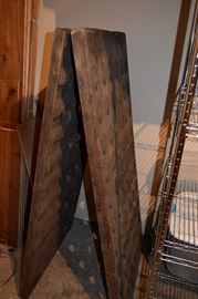 Authentic Antique French Riddling Rack. Holds 120 Bottles of Wine/Champagne