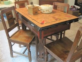 enamel top table & chairs