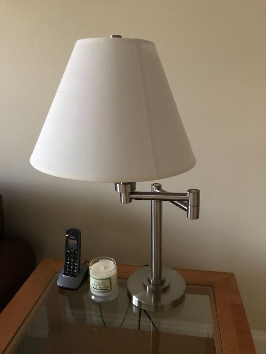 Chrome Swing-Arm Table Lamp