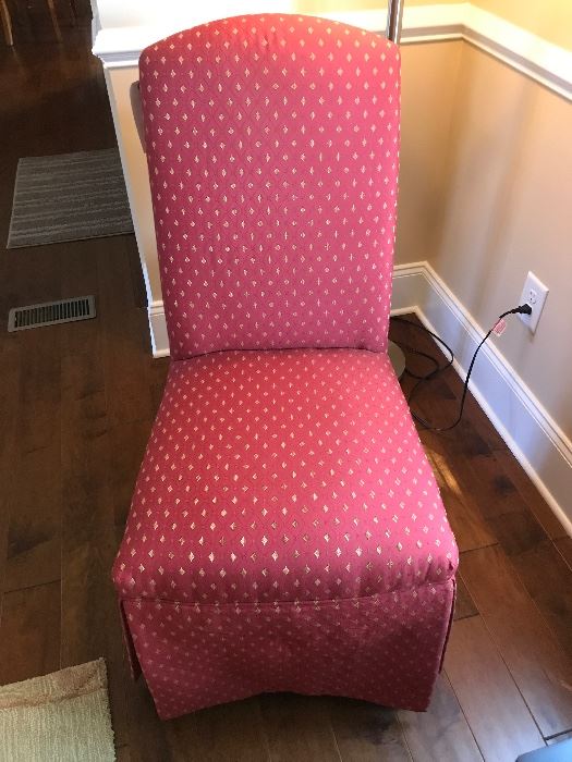 Thomasville Burnt Orange Upholstered Armless Chair - 2 of 2