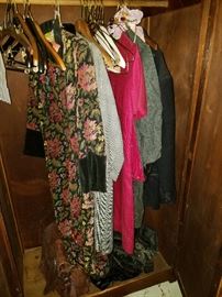 Handemade needlepoint jacket and other vintage clothing