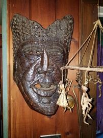 Carved primitive mask