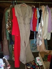 Great aviator bell bottom one piece suite and other 70's & 80s clothing