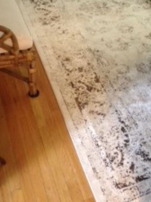 Large area rug with pad new