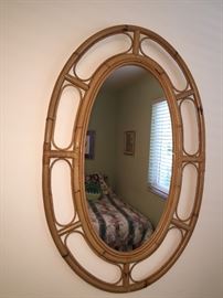 Oval Rattan Mirror