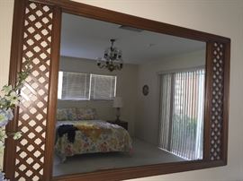 Lattice Work Sides Mid/Century Mirror