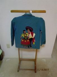 Decorative Mexican motif jacket - wool