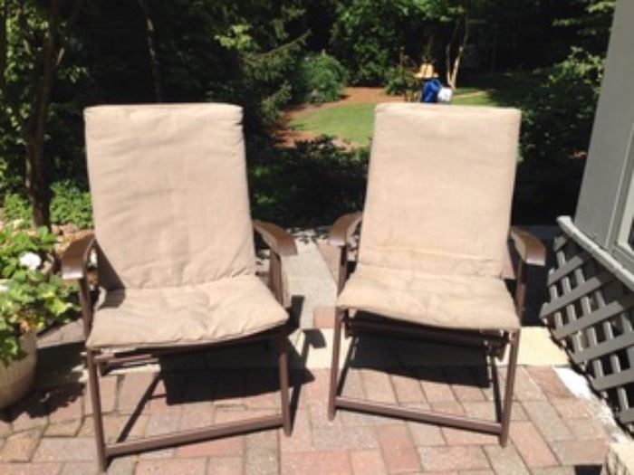 Brown outdoor chairs