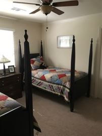 Black twin 2 beds 