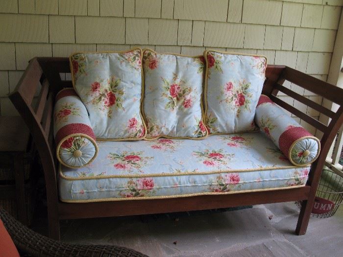 Settee with cushions