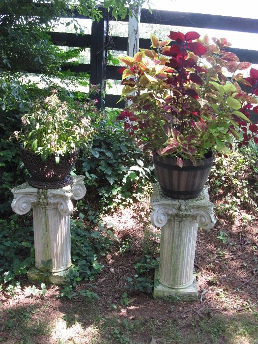 Cement columns and planters