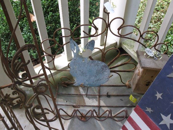 Wrought iron yard pieces and art